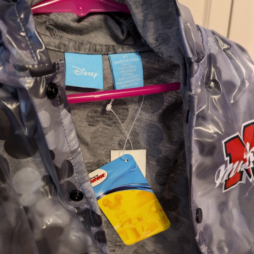 Disney Mickey Mouse Vinyl Rainjacket NWT - Picture 7 of 9
